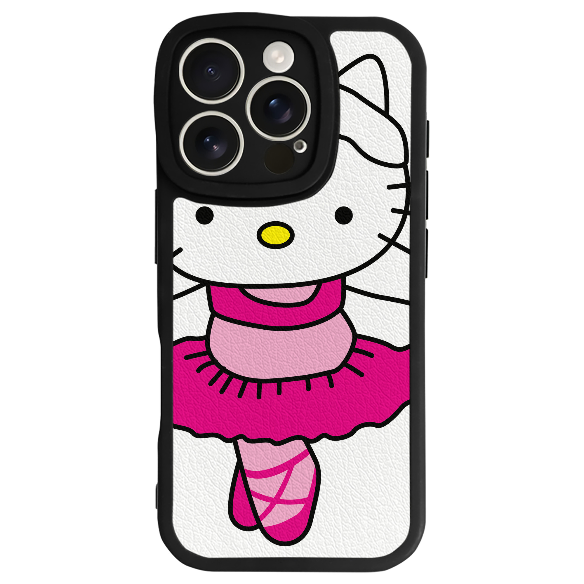 （画像用） Hello Kitty ハローキティ 【iPhone 16シリーズ対応】シリコンスマホケース（レザー調） 材質：シリコン